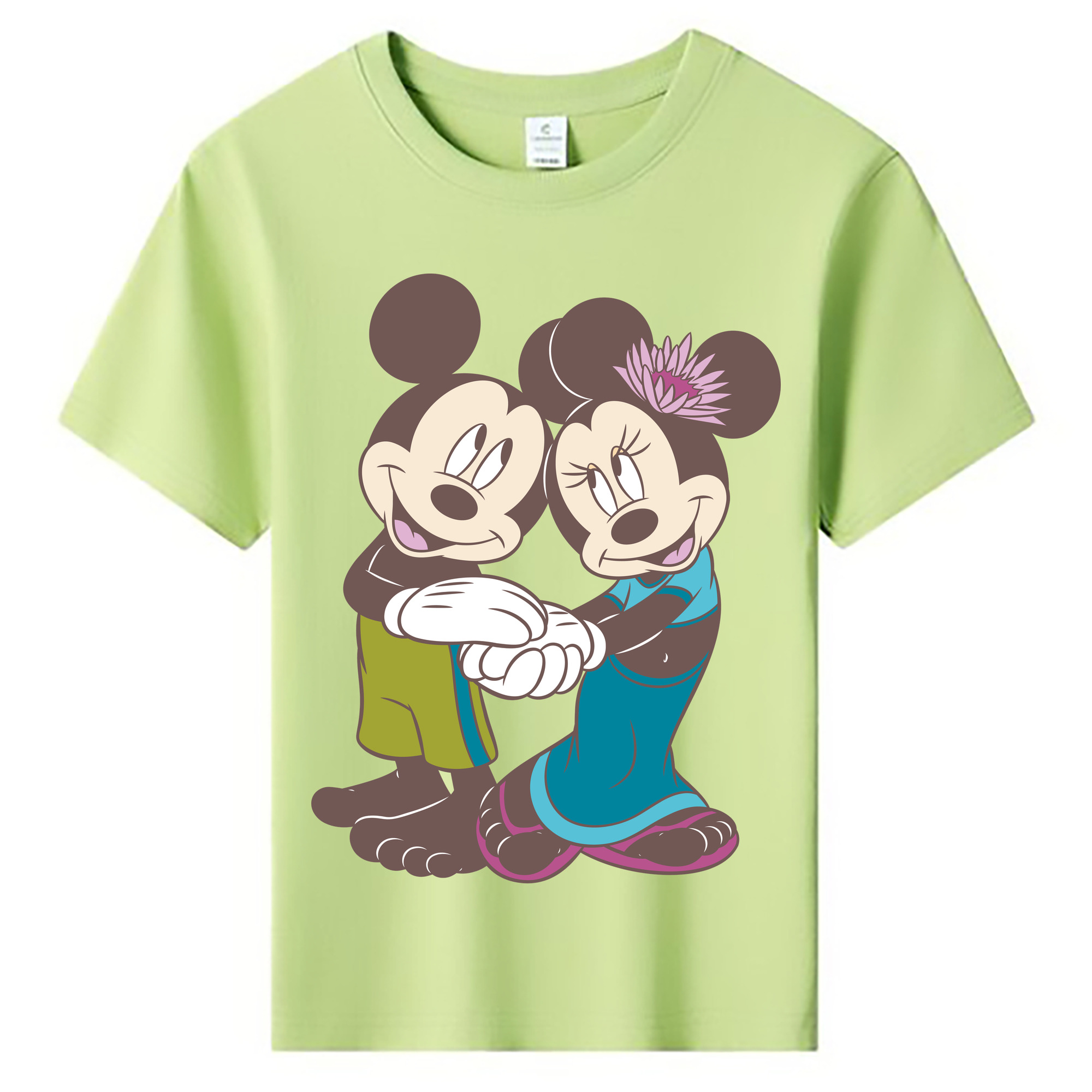 ミッキーマウス Mickey Mouse 綿100％キッズTシャツ（フロントプリント）